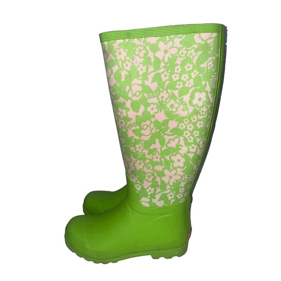 Lilly Pulitzer Women’s Floral Tall Rain Boots size 7 - Picture 1 of 11